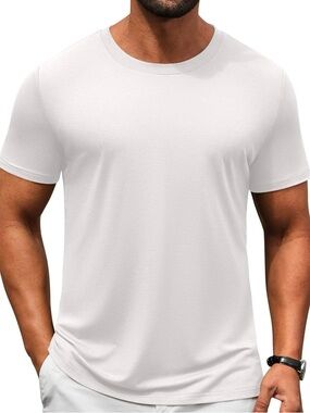 Men’s Short Sleeve Crew Neck T-Shirt, Large